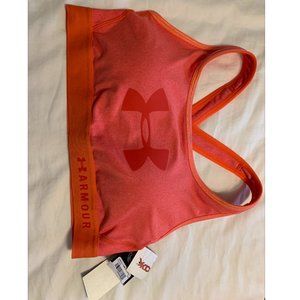 Under Armour NEW Compression Bra Pink/Orange 1X